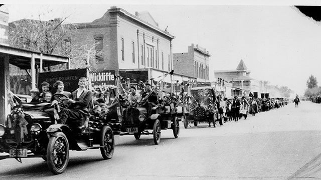 Parade in cars